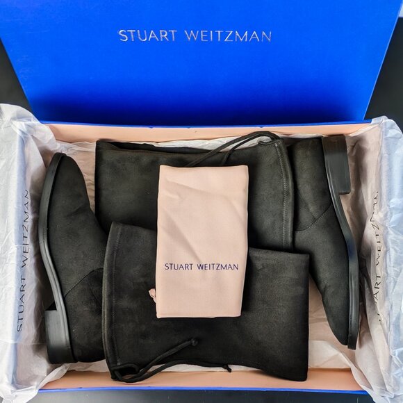 Size 10 Stuart Weitzman Over-The-Knee Boots Suede Slate Gray MAKE AN OFFER! - Picture 1 of 8